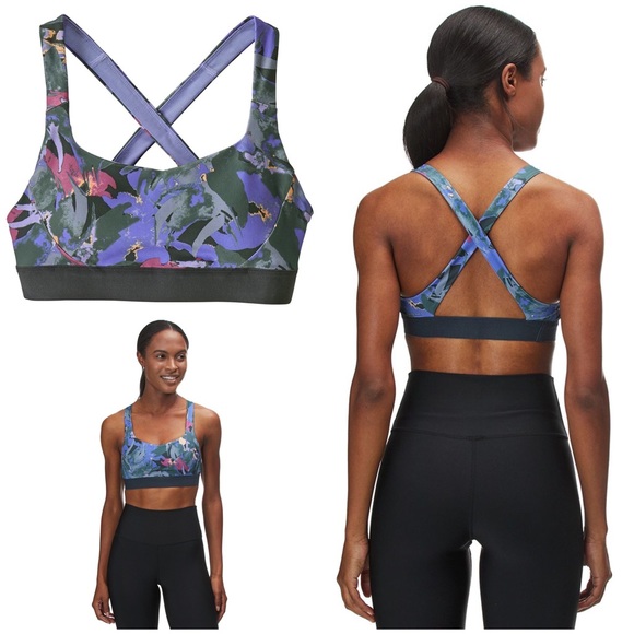 Patagonia Other - Patagonia Switchback Padded Sport Bra Abstract Jungle Smolder Blue
